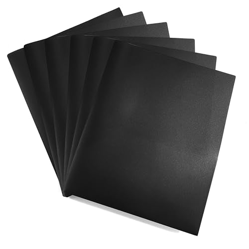Easykart Plastic Folders with Pockets - (Black, 24 Pack), 2 Pocket Poly Folders for School, Home or Office, Durable Heavy Duty File Folders - size: 24 PCs
