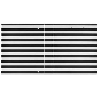 3 Ring Binder - 1.5 Inch Black and White Striped Binder Organizer with 2 Pockets for Home Office Supplies - color: Black and White Striped