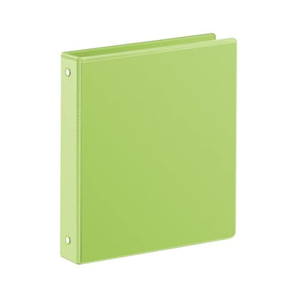 SUIN 1 Inch 3 Ring Binder, Clear 1'' View Presentation Binders with 2 Pockets, Fits 8.5 x 11 Letter Size, Durable Polypropylene, Non-Stick & PVC-Free for School, Office & Home (Kelly Green) - color: Kelly Green