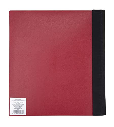 Mintra Office Durable PREMIUM Spiral Notebook (Chili Oil, 5 Subject (8.5in x 11in)) - color: Chili Oil, size: 5 Subject (8.5in x 11in)