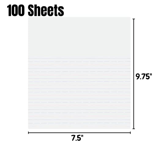 Mr. Pen- Primary Journal, Half Ruled, 9.75" x 7.5", 100 Sheets | Primary Journal Half Page Ruled, Half Composition Notebooks, Primary Composition Notebook