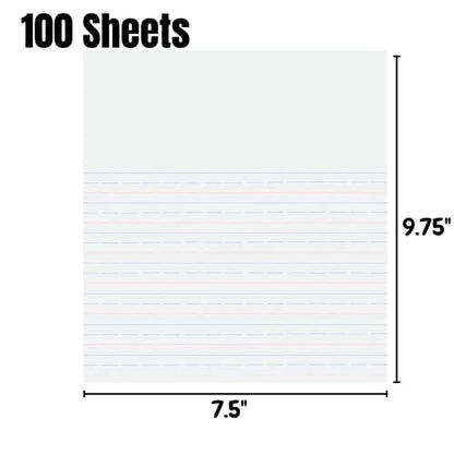 Mr. Pen- Primary Journal, Half Ruled, 9.75" x 7.5", 100 Sheets | Primary Journal Half Page Ruled, Half Composition Notebooks, Primary Composition Notebook