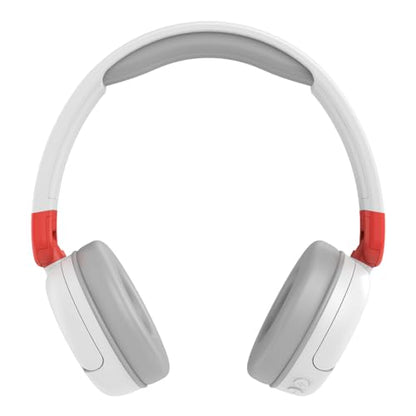 Cubitt Bluetooth Headphones for Kids, Wireless, with Premium Sound Quality, Built in Microphone, 24 Hours Playtime, Study Mode/Volume Limited and AUX Cord for iPad, Tablet, Airplane, Phone, PC, White