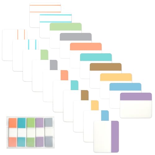 Sticky Index Tabs Book Page - 500Pcs 2 Inch Writable Colored Pages Markers, Repositionable File Tab Flags Labels Self Adhesive Reading Divider Sticker for Books, Binders, Notebook and File Folders - color: Marandi