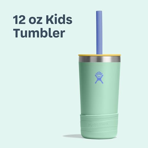 Hydro Flask Kids 12 Oz Tumbler with Lid and Straw for School - Insulated Stainless Steel in Cloud Pink - color: CLOUD PINK
