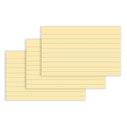 School Smart Ruled Index Cards, 5 x 8 Inches, Canary, Pack of 100 - color: Canary, size: 5 x 8 Inches