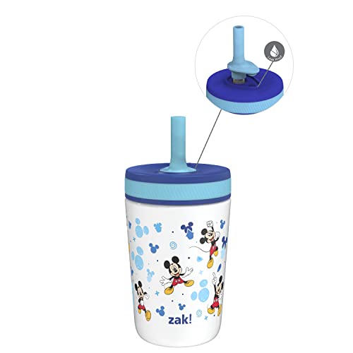 Zak Designs Disney Kelso Toddler Cups For Travel or At Home, 12oz Vacuum Insulated Stainless Steel Sippy Cup With Leak-Proof Design is Perfect For Kids (Mickey Mouse) - color: Mickey