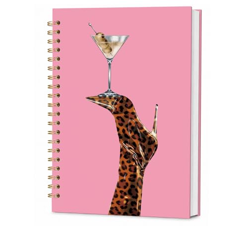 KDHTY Preppy Trendy Leopard Print Y2K Spiral Notebook Journal,Pink Trendy Aesthetic Notebook for Women Teens Girls,Back to School Hardcover Notebook for Work School Office Supplies,5.5x8.3 - style: preppy 4