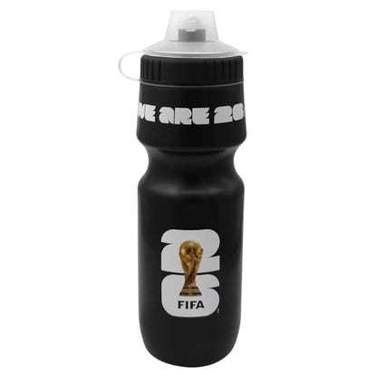 Official FIFA World Cup 2026 Edition 24oz Refillable Squeeze Water Bottle - color: Black
