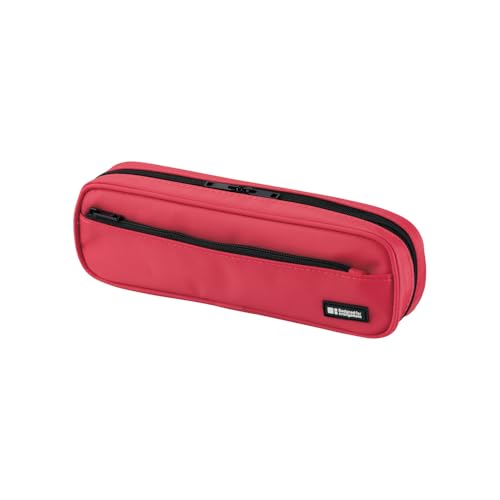 LIHIT LAB Large Capacity Zipper Long Pencil Case For School Office College, Big Capacity Pencil Bag Holder Adults Teen Boys Girls, Travel Cosmetics Storage, Coral (A7552-103) - color: Coral