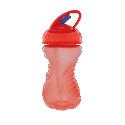 Nuby Flip-It Hard Straw Cups with Vari-Flo Straw - (2 Pack) 10 oz - Spill-Resistant - 12+ Months - Aqua/Red - color: Aqua & Red