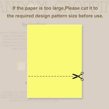 Tracing Paper for Sewing, Dressmakers Tracing Paper Large Size 32" x 22" (82x57cm) for Fashion Design and Embroidery, Yellow and White - Includes 1 Embossing Needle Painting Tool