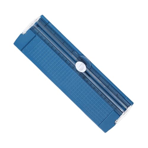 Paper Trimmer Cutter 10.5 Inch Precision Straight Slider | with Side Ruler Cardstock Cutter for Photo Cardstock Label Crafting Scrapbooking Supplies - color: Blue