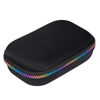 ZIPIT Black & Rainbow Pencil Box for Girls, Cute Pencil Case for School, Large Capacity Stationery Organizer Box - color: Black & Rainbow