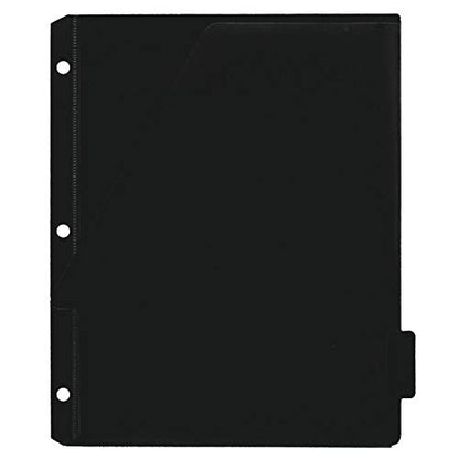 Mead Tab Dividers with Pocket, 3 Hole Punch, Fits 3 Ring Binder, Assorted Colors, 5 Pack (20038)