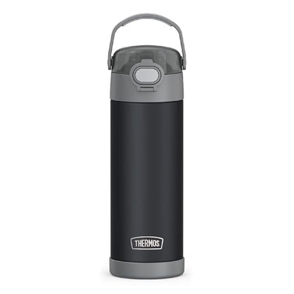 THERMOS FUNTAINER Water Bottle with Spout, 16oz, Matte Charcoal | Kids Stainless Steel Insulated Water Bottle, Keeps Drinks Cold Longer for School & Play, BPA-Free - color: Matte Charcoal, size: 16 Ounces