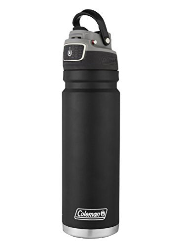 Coleman Autoseal FreeFlow Stainless Steel Water Bottle,Black,24oz,(Pack of 6) - color: Black, size: 24oz (Pack of 6)