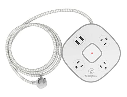 Westinghouse 90466 Desktop Power Table TOP USB Station, White