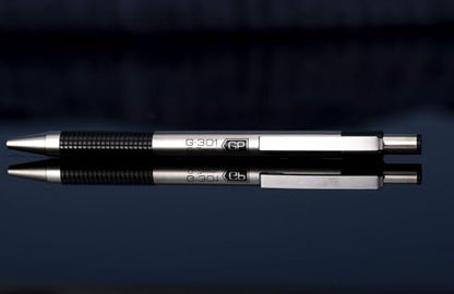Zebra Pen STEEL G-301 Retractable Gel Pen, Black Ink, 0.7mm, 2-Pack | Stainless Steel Barrel, Textured Grip, Easy-Glide Smooth, Skipless Ink, Fine Point Tip, Professional Design (41312) - color: Black B