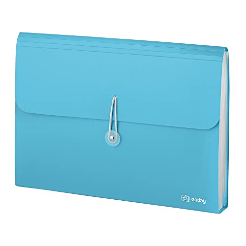 Accordion File Organizer Blue, 7 Pocket Expanding File and Cover Folder with Labels, Plastic Portable Desktop Letter A4 Paper, Also Available in Red, Green, Pink, Purple, Grey, 1 Pc – By Enday - color: Blue, size: 7 POCKET
