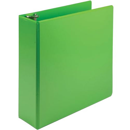 Samsill Plant-Based 3 Inch Durable Round Ring, View Binder, Eco-Friendly, USDA Certified Biobased, Single, Bright Green - color: Lime Green, size: 3"