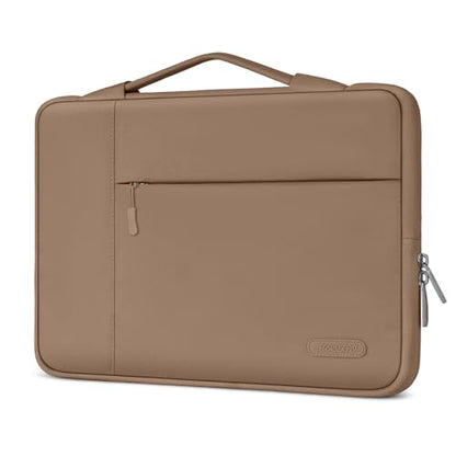 MOSISO Laptop Case 13.3 inch, 13-13.3 inch Laptop Sleeve with Handle Compatible with MacBook Air/Pro 13/Pro 14 M5 M4 M3 M2 M1,HP Dell ASUS Lenovo, Polyester Multifunctional Computer Bag, Brown - color: Brown, size: 13.3 inch