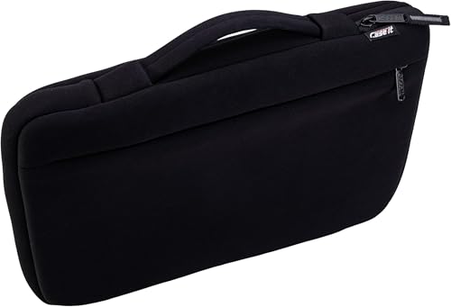 Case-it Neoprene Padded Laptop Sleeve | Holds Up to 13 Inch Laptop/Tablet | Easy Handle to Carry | External Zipper Pocket | Laptop Protector | LAP-514-NEO Black - color: LAP-514-NEO-BLACK, size: 1 Pack