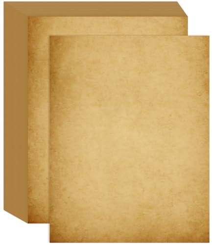 Vintage Stationery Paper - 8.5'' x 11'' Letter Size, 50 Sheets Aged Stationery for Letter Writing, Stationery for Writing Letters, Invitations, Certificates, Awards - color: Vintage, size: 1-Pack