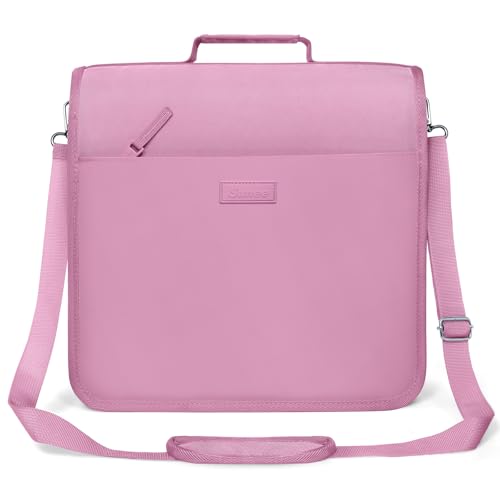 SUNEE Zipper Binder 3 Ring, 3 Inch O-Ring with Handle and Shoulder Strap, 600-Sheet Capacity, 5-Tab Expanding File Folder, Multi-Pockets for Middle School Organizer Binder with Zipper, Grape Purple - color: Grape Purple