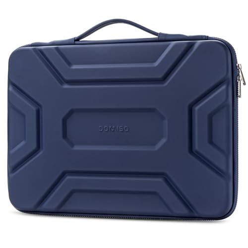 DOMISO 14 inch Laptop Sleeve with Handle, Shockproof & Waterproof EVA Protective Laptop case, Hard Laptop Sleeve for 14" HP Dell Asus Lenovo Laptop, Dark Blue - color: Dark Blue, size: 14 inch