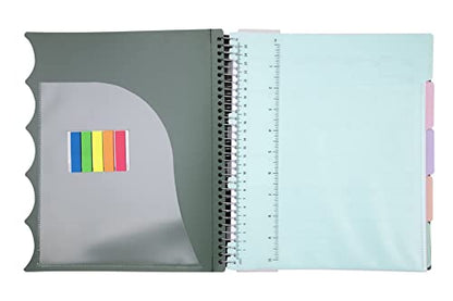 Mintra Office Durable PREMIUM Spiral Notebook (Green Olive, 5 Subject (8.5in x 11in)) - color: Green Olive, size: 5 Subject (8.5in x 11in)