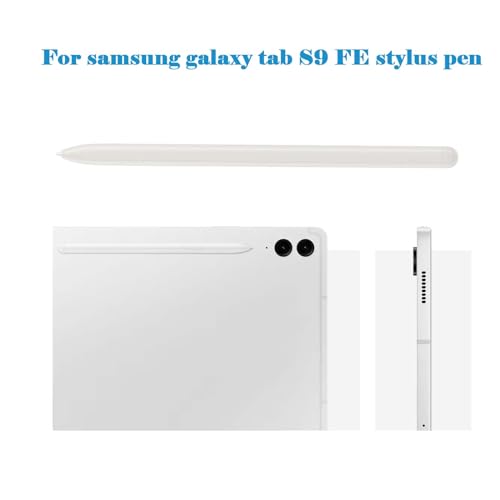 Alovexiong S Pen for Samsung Galaxy Tab S9 FE/S9 FE Plus, SM-X510, SM-X516B, SM-X610, SM-X616B, 4096 Levels of Pressure Sensitivity, Metal, Silvery - color: Silvery