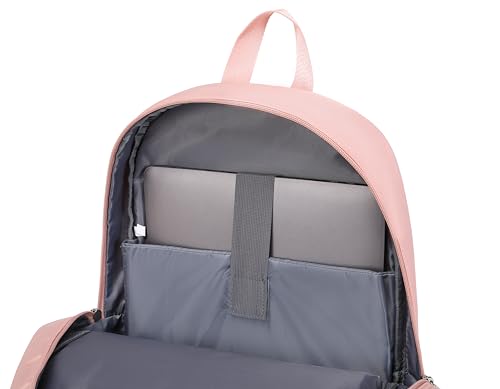 Acmebon Girl Roomy Fashion Laptop Backpack Set Casual Daypack Set for Women Pink - color: Pink