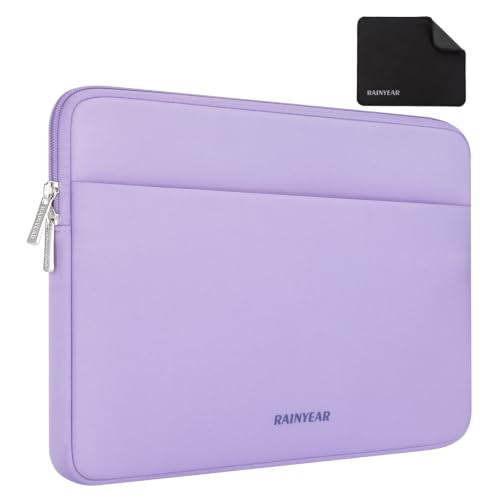 RAINYEAR Laptop Sleeve Case 15.6 Inch, Protective Portable Case with Front Pocket, Briefcase Handbag Computer Carrying Bag Laptop Bag Compatible for HP, Dell, Asus, Lenovo, Notebook, Purple - color: Purple, size: 15.6 inch