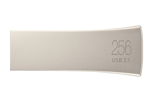 SAMSUNG BAR Plus 256GB - 400MB/s USB 3.1 Flash Drive Champagne Silver (MUF-256BE3/AM) - color: Silver, style: 256 GB