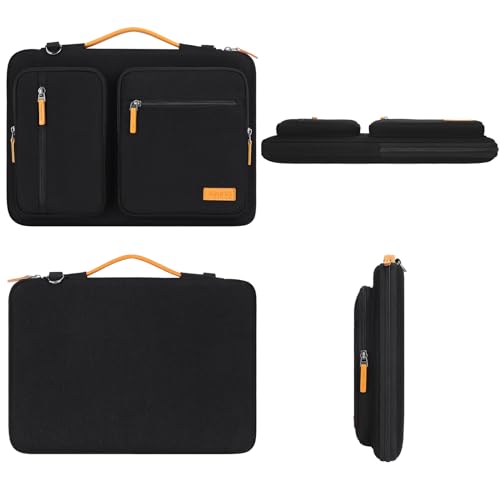 DOMISO 17 inch Laptop Sleeve Protective Case Cover Compatible with 17-17.3 inch HP Dell ASUS Lenovo Chromebook,Waterproof Computer Cases Bag with Handle,Black - color: Black, size: 17 inch