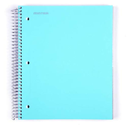 Mintra Office Durable Spiral Notebooks, 5 Subject (Teal, College Ruled 1pk) - color: Teal, size: College Ruled 1pk
