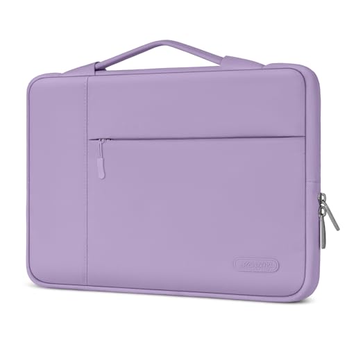 MOSISO Laptop Case 13.3 inch, 13.3 inch Laptop Sleeve with Handle | Compatible with MacBook Air/Pro 13/Pro 14, HP Dell ASUS Lenovo, Polyester Multifunctional Computer Bag, Purple - color: Purple, size: 13.3 inch