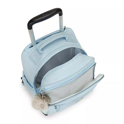 Kipling Women's Gaze 2 Wheel Rolling Backpack - color: Bridal Blue