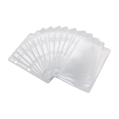12 Pack Mini Size Clear Sheet Protectors 2.2 x 3.2 Inch Plastic Sleeves Page Protectors Top Loading Paper Protector for 3 Ring Binders, Acid-Free, Archival Safe for Documents and Photos - size: Mini