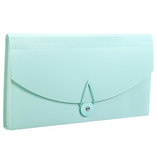 Accordian Expanding File Folder, Document Storage Organizer with 13 Pockets for Home, Office, School, Travel Scenarios (Green) - color: Green