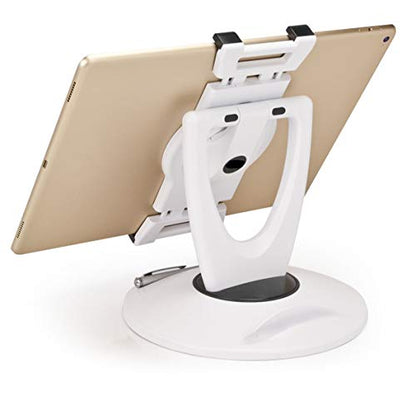 MAX SMART Tablet Stand for POS, Weighted Base Holder for Retail & Reception - color: White