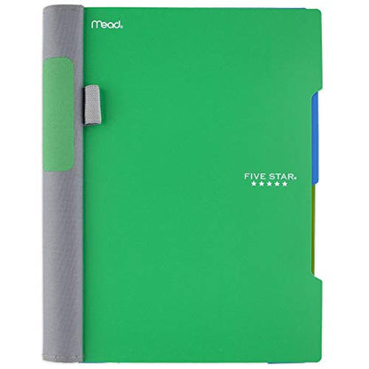 Five Star Advance Spiral Notebook, 2 Subject, College Ruled Paper, 100 Sheets, 9-1/2" x 6", Green (73160) - color: Green