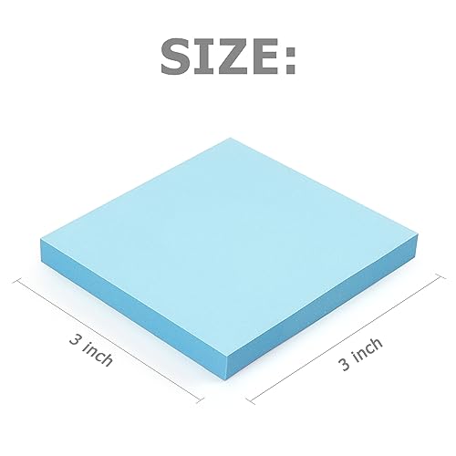 Sticky Notes 3x3 inch Bright Colors Self-Stick Pads 8 Pads/Pack 85 Sheets/Pad Total 680 Sheets - color: 8 Pads 3x3 in Bright Colors Sticky Notes