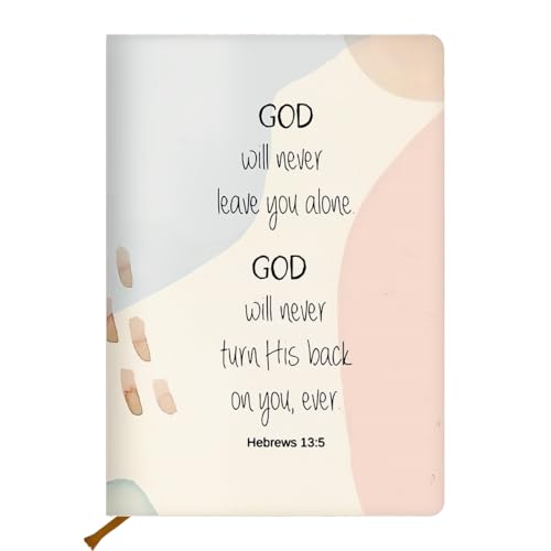 Bible Verse College Ruled Notebook, Inspirational Hardcover Notebooks, Christian Hard Shell Journal Notebook, Journals for Writing Planner Note Taking 200 Sheets (5.8 x 8.3) - color: Multi 1558