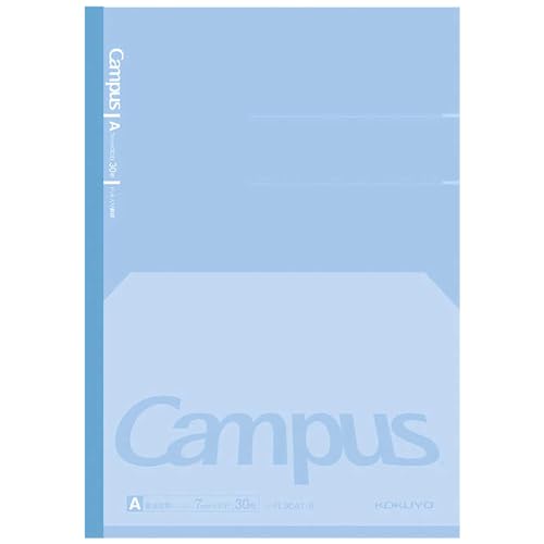 KOKUYO Composition Notebook, 7" x 10" Kimochii Dot Lined Notebook, 30 Sheets College Ruled Paper, 1 Pack Blue B5 Notebook for School and Work, School Supplies Comp Book for Note Taking - color: Blue, size: 7mm Dot Ruled
