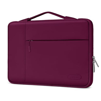 MOSISO Laptop Case 13.3 inch, 13-13.3 inch Laptop Sleeve with Handle Compatible with MacBook Air/Pro 13/Pro 14 M5 M4 M3 M2 M1,HP Dell ASUS Lenovo, Polyester Multifunctional Computer Bag, Burgundy - color: Burgundy, size: 13.3 inch