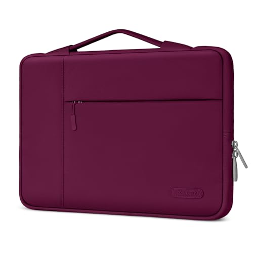MOSISO Laptop Case 13.3 inch, 13.3 inch Laptop Sleeve with Handle | Compatible with MacBook Air/Pro 13/Pro 14, HP Dell ASUS Lenovo, Polyester Multifunctional Computer Bag, Burgundy - color: Burgundy, size: 13.3 inch