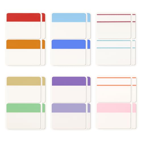 KICNIC Sticky Tabs 960 Pcs 2Inch, Pastel Book Tabs, Adhesive BOPP Page Tabs, Transparent Annotation Labels, Tabs for Notebooks, Small Markers for School, College, Office (12 Colors) - color: Pastel Colors, size: 960pcs