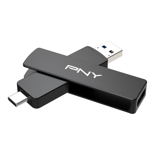 PNY 512GB Duo Link V3 USB 3.2 Gen 2 Type-C & Type-A OTG Flash Drive Extreme Speeds Read/Write 1000/800MB/s External Mobile Storage Compatible with Smartphone/Tablet/Laptops/Desktops - size: 512GB